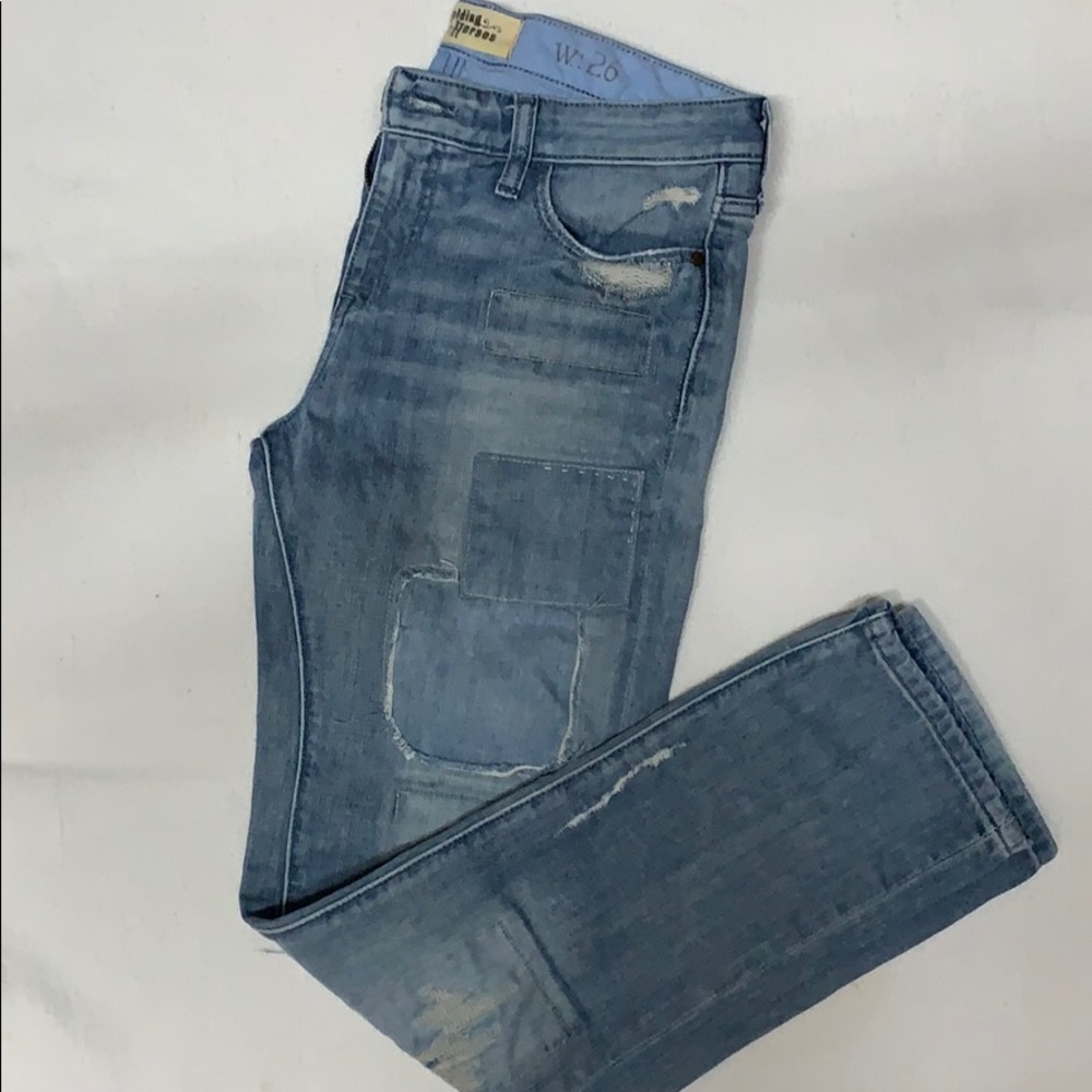 Anthropologie Patchwork Holding Horses Jeans